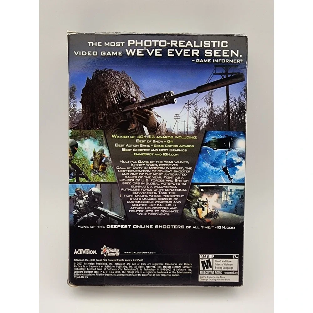 Call of Duty 4: Modern Warfare PC Game (2007) -‎ Complete in box